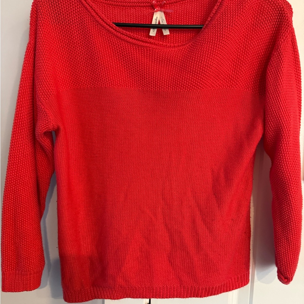 Atmosphere Bright Red Crew Neck Knit Sweater